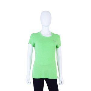 WOMEN'S FILA  ACTIVE WEAR ATHLETIC SHORT SLEEVE LIME GREEN TEE TOP - MEDIUM